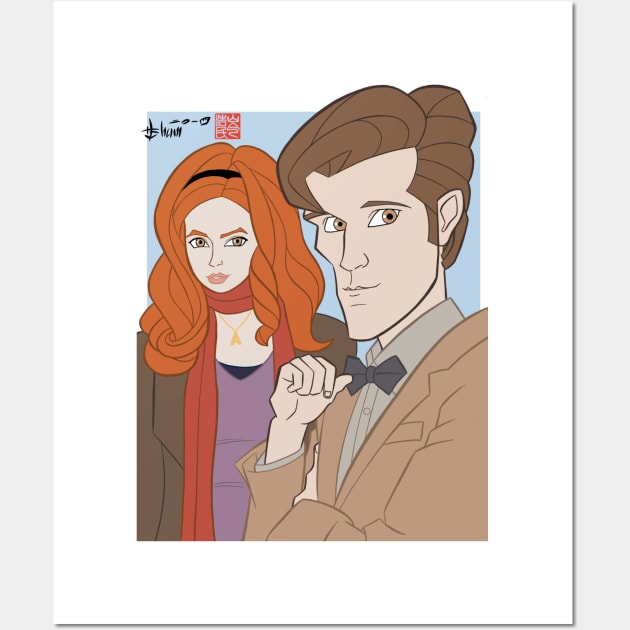 The Doctor and Amy Wall Art by howardshum